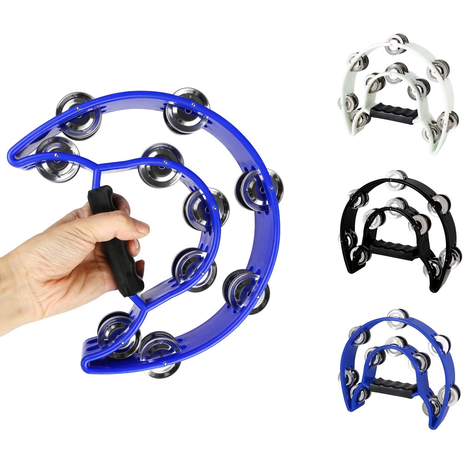 Amazon.com: EastRock Double Row Tambourines,Metal Jingles Hand